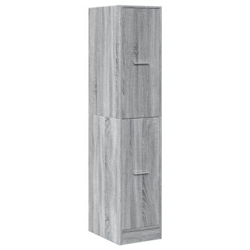 Dulap de farmacie, sonoma gri, 30x41x144,5 cm, lemn prelucrat - Img 3
