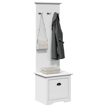Dulap de hol cu cârlige „BODO” Alb 50x40x157 cm - Img 1