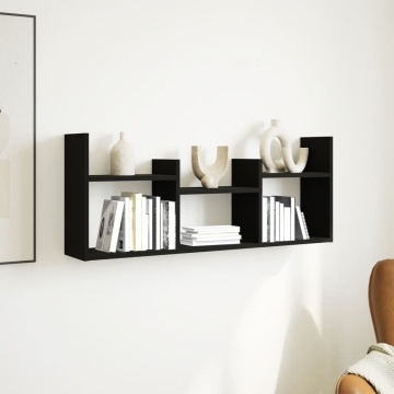Dulap de perete, 100x18x40 cm, negru, lemn prelucrat - Img 3