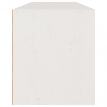 Dulap de perete, alb, 100x30x35 cm, lemn masiv de pin - Img 5