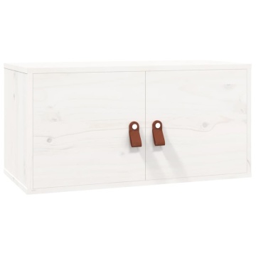 Dulap de perete, alb, 60x30x30 cm, lemn masiv de pin - Img 2