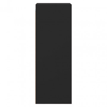 Dulap de perete cu uși din sticlă, negru, 35x37x100 cm - Img 6