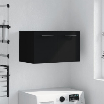 Dulap de perete, negru, 60x36,5x35 cm, lemn prelucrat - Img 1