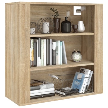 Dulap de perete, stejar sonoma, 80x33x80 cm, lemn prelucrat - Img 7