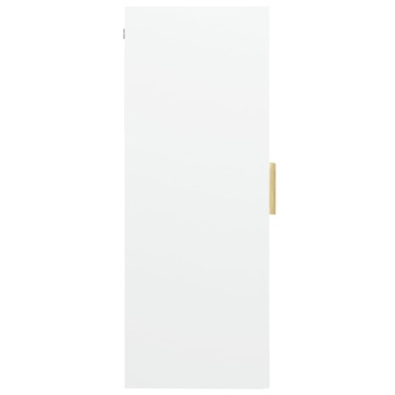 Dulap de perete suspendat, alb, 69,5x34x90 cm - Img 4