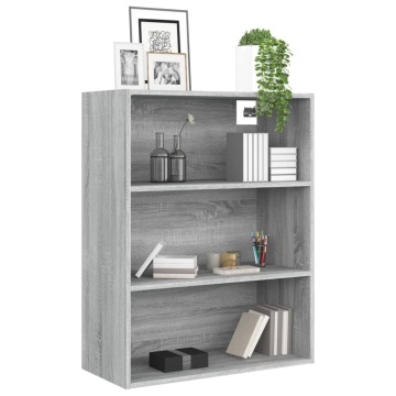 Dulap de perete suspendat, gri sonoma, 69,5x32,5x90 cm - Img 4