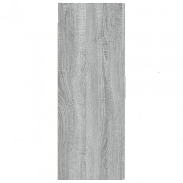 Dulap de perete suspendat, gri sonoma, 69,5x34x90 cm - Img 6