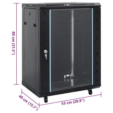 Dulap de server, 15U, 19 IP20, negru, 53x40x80 cm - Img 7