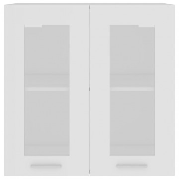 Dulap de sticlă suspendat, alb, 60 x 31 x 60 cm, PAL - Img 5