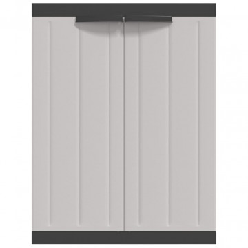 Dulap depozitare de exterior, gri și negru, 65x37x85 cm, PP - Img 4