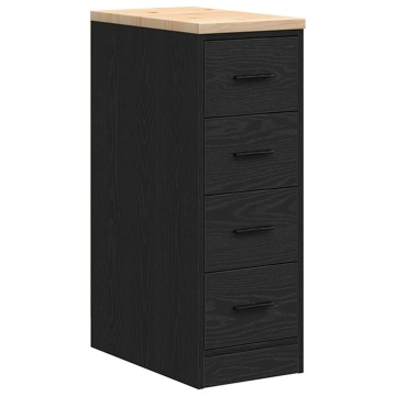 Dulap depozitare garaj negru 30x51x85 cm lemn masiv de pin - Img 2