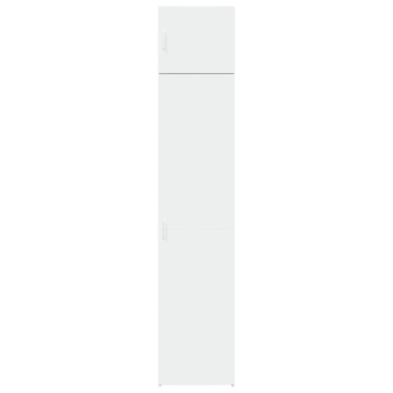 Dulap depozitare slim alb 45x42,5x225 cm lemn prelucrat - Img 4