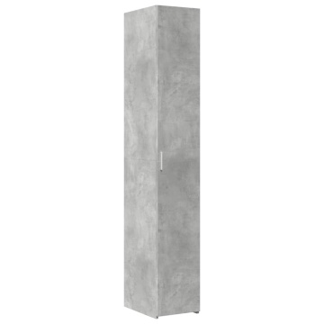 Dulap depozitare slim gri beton 30x42,5x225 cm lemn prelucrat - Img 5