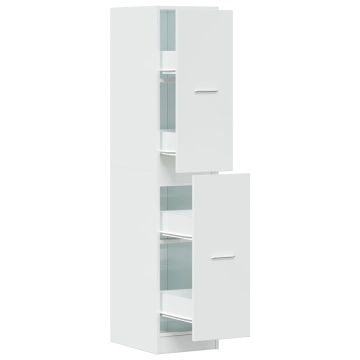 Dulap farmacie, alb extralucios, 30x41x144,5 cm, lemn prelucrat - Img 2