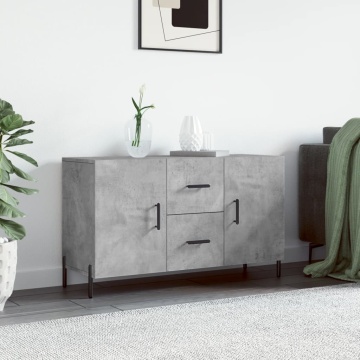 Dulap, gri beton, 100x36x60 cm, lemn compozit - Img 1