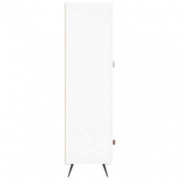 Dulap înalt, alb, 69,5x31x115 cm, lemn prelucrat - Img 6