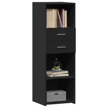 Dulap înalt, negru, 40x42,5x124 cm, lemn prelucrat - Img 3