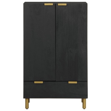 Dulap înalt, negru, 60x33x100 cm, lemn prelucrat - Img 3