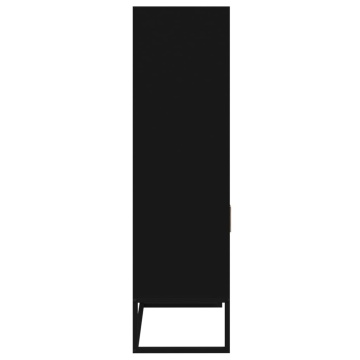 Dulap înalt, negru, 60x35x125 cm, lemn prelucrat - Img 5
