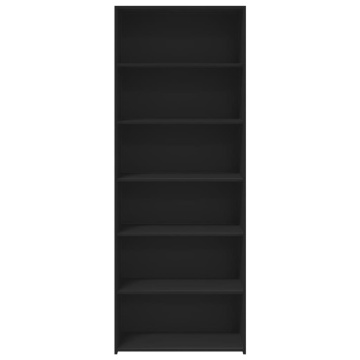 Dulap înalt, negru, 70x41x185 cm, lemn prelucrat - Img 4