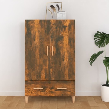 Dulap înalt, stejar fumuriu, 70x31x115 cm, lemn prelucrat - Img 1