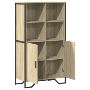 Dulap înalt, stejar sonoma, 79,5x35,5x137,5 cm, lemn prelucrat - Img 7
