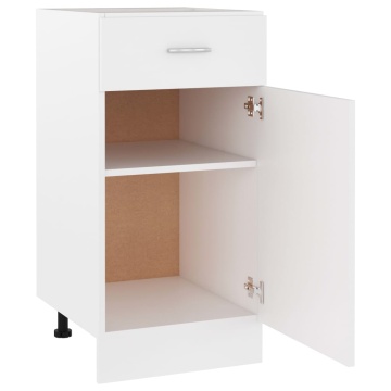 Dulap inferior cu sertar, alb, 40 x 46 x 81,5 cm, PAL - Img 8
