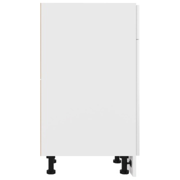 Dulap inferior cu sertar, alb, 50x46x81,5 cm, lemn prelucrat - Img 7