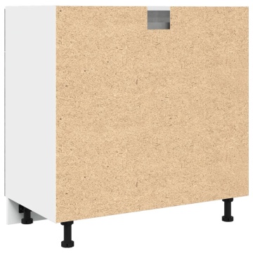 Dulap inferior cu sertar, gri beton, 80 x 46 x 81,5 cm, PAL - Img 5
