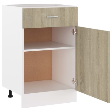 Dulap inferior cu sertar, stejar Sonoma, 50x46x81,5 cm, lemn - Img 8