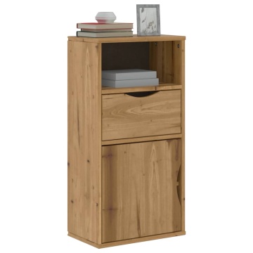 Dulap lateral cu sertar „ODDA” 40x24x79 cm lemn masiv de pin - Img 1