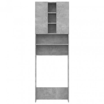 Dulap mașină de spălat, gri beton, 64x25,5x190 cm - Img 5