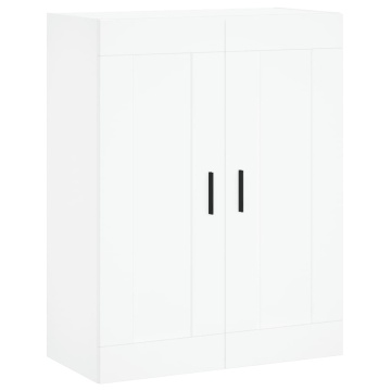 Dulap montat pe perete, alb, 69,5x34x90 cm, lemn prelucrat - Img 2