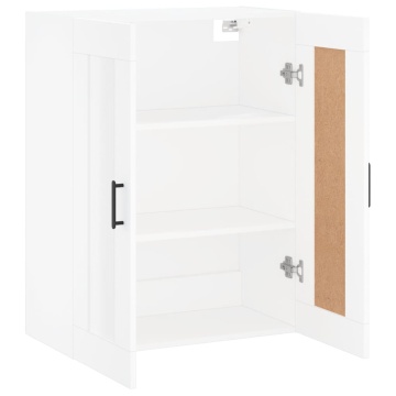 Dulap montat pe perete, alb, 69,5x34x90 cm, lemn prelucrat - Img 5