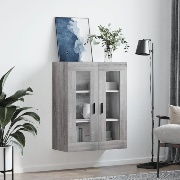 Dulap montat pe perete, gri sonoma, 69,5x34x90 cm - Img 3