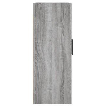 Dulap montat pe perete, gri sonoma, 69,5x34x90 cm - Img 7
