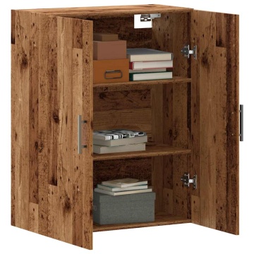 Dulap montat pe perete lemn vechi 69,5x34x90 cm - Img 3