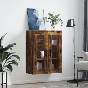 Dulap montat pe perete, stejar fumuriu, 69,5x34x90 cm - Img 3