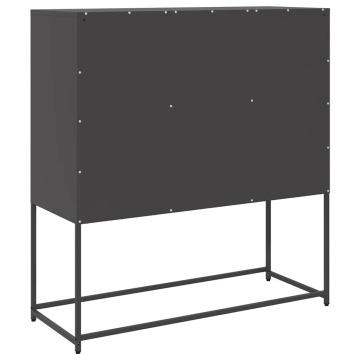 Dulap, negru, 100,5x39x107 cm, oțel laminat la rece - Img 7