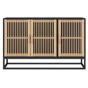 Dulap, negru, 105x30x65 cm, lemn prelucrat - Img 4