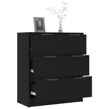 Dulap, negru, 60x30x70 cm, lemn prelucrat - Img 4