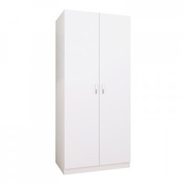 Dulap Niro cu Bara Haine 200x60x50 cm, Culoare Alb, Material PAL 18mm - Img 1