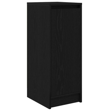 Dulap Pantofi Stejar Negru 29,5x34x76 cm Lemn prelucrat - Img 2