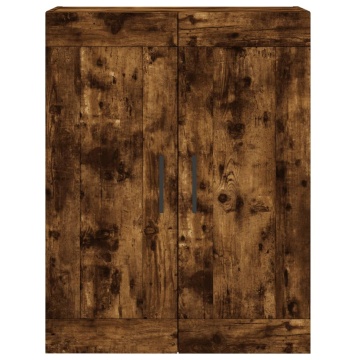 Dulap pe perete, stejar afumat, 69,5x34x90 cm, lemn prelucrat - Img 5