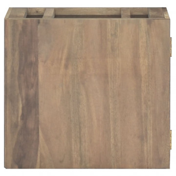 Dulap pentru baie de perete, 45x30x40 cm, lemn masiv de tec - Img 2