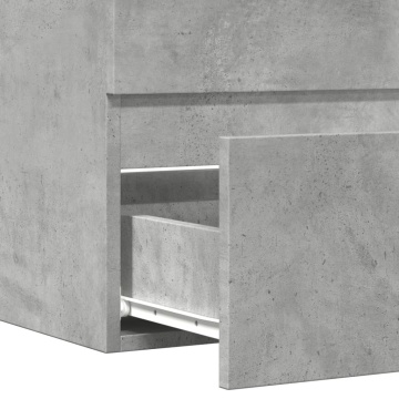 Dulap pentru baie, gri beton, 60x38,5x45 cm, lemn prelucrat - Img 7