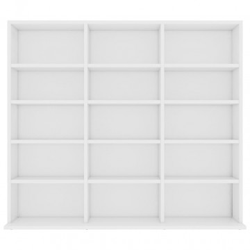 Dulap pentru CD-uri, alb, 102 x 23 x 89,5 cm, PAL - Img 4