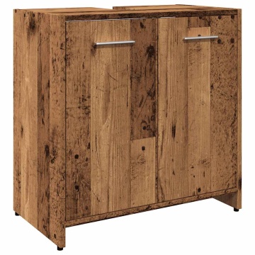 Dulap pentru chiuvetă baie lemn vechi 60x33x60cm lemn prelucrat - Img 2