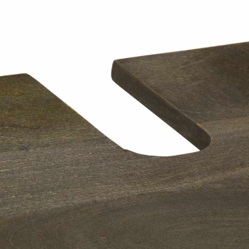 Dulap pentru chiuvetă negru 62x33x58 cm lemn masiv de mango - Img 7