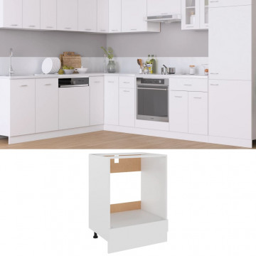 Dulap pentru cuptor, alb, 60 x 46 x 81,5 cm, PAL - Img 1